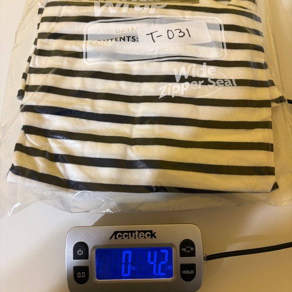 Green Envelope Womens XSmall Tunic Top White Navy Striped Cap Sleeve Round Neck - Picture 7 of 7